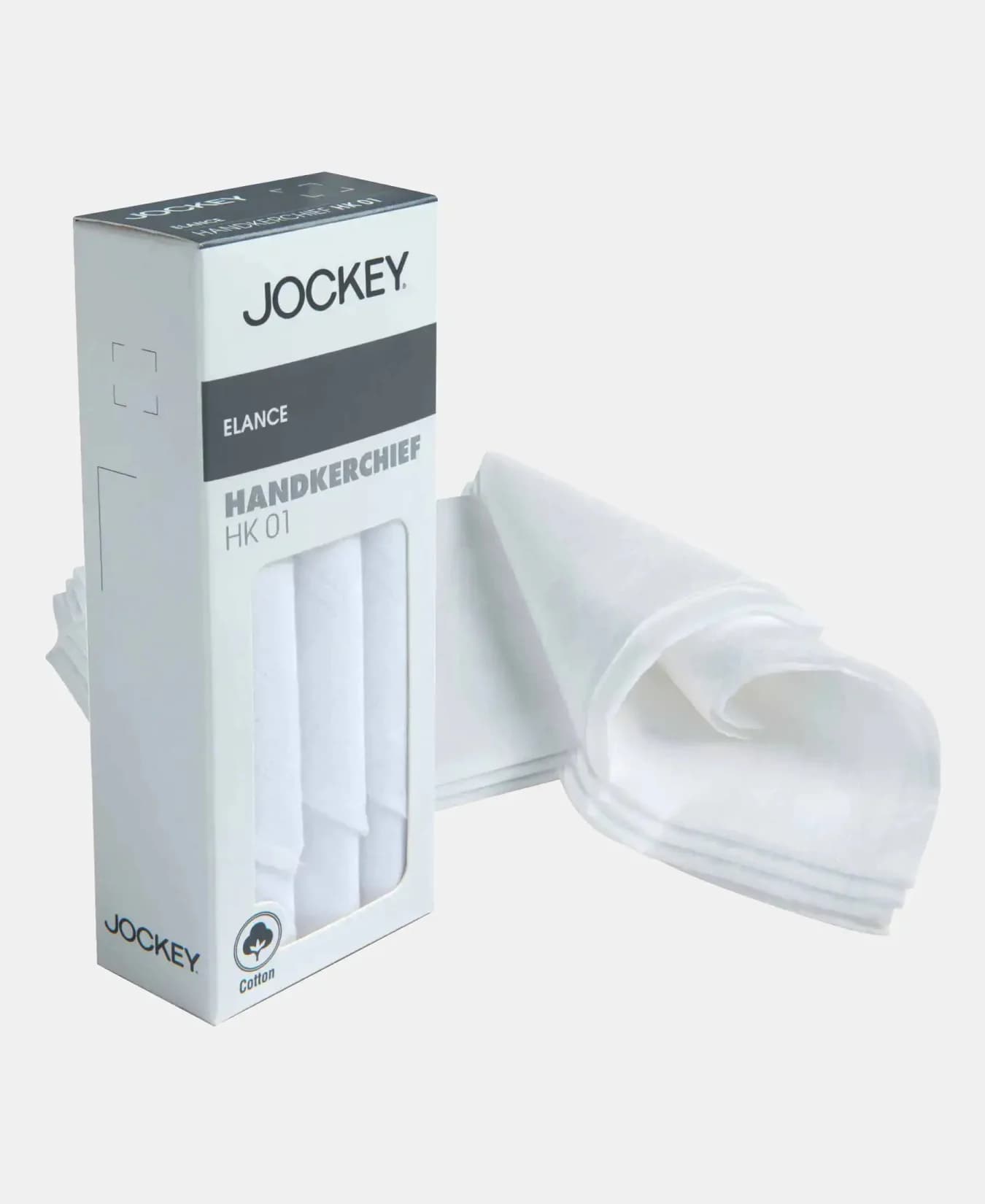 Men's White Super Combed Cotton Handkerchief with Stay Fresh Properties - Pack of 3