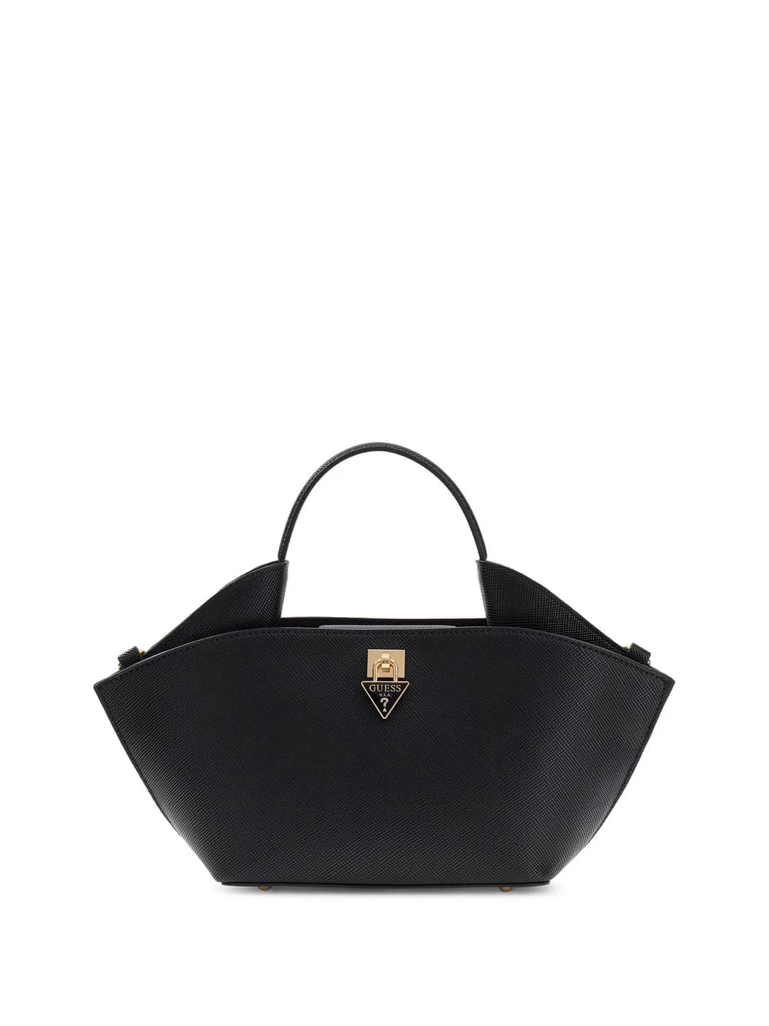 Women's Black Solid Patsie Mini Tote Bag