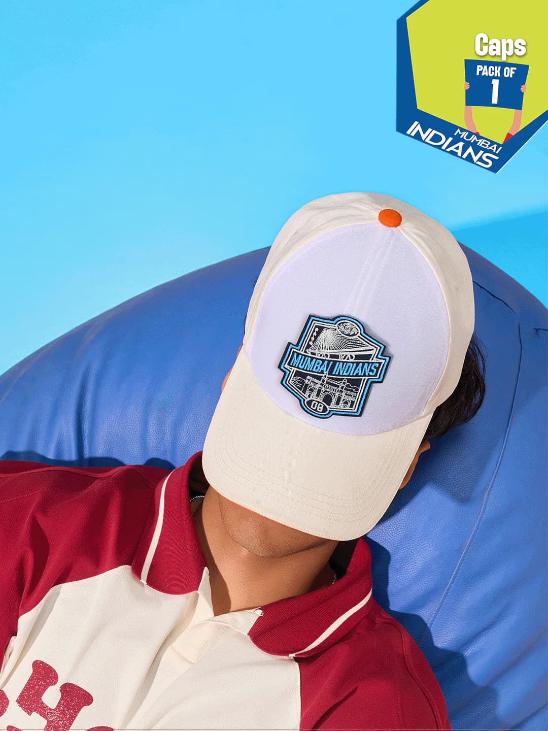 Hexafun x MI Unisex Cream White Micro Flex Velcro Cap - Pack of 1