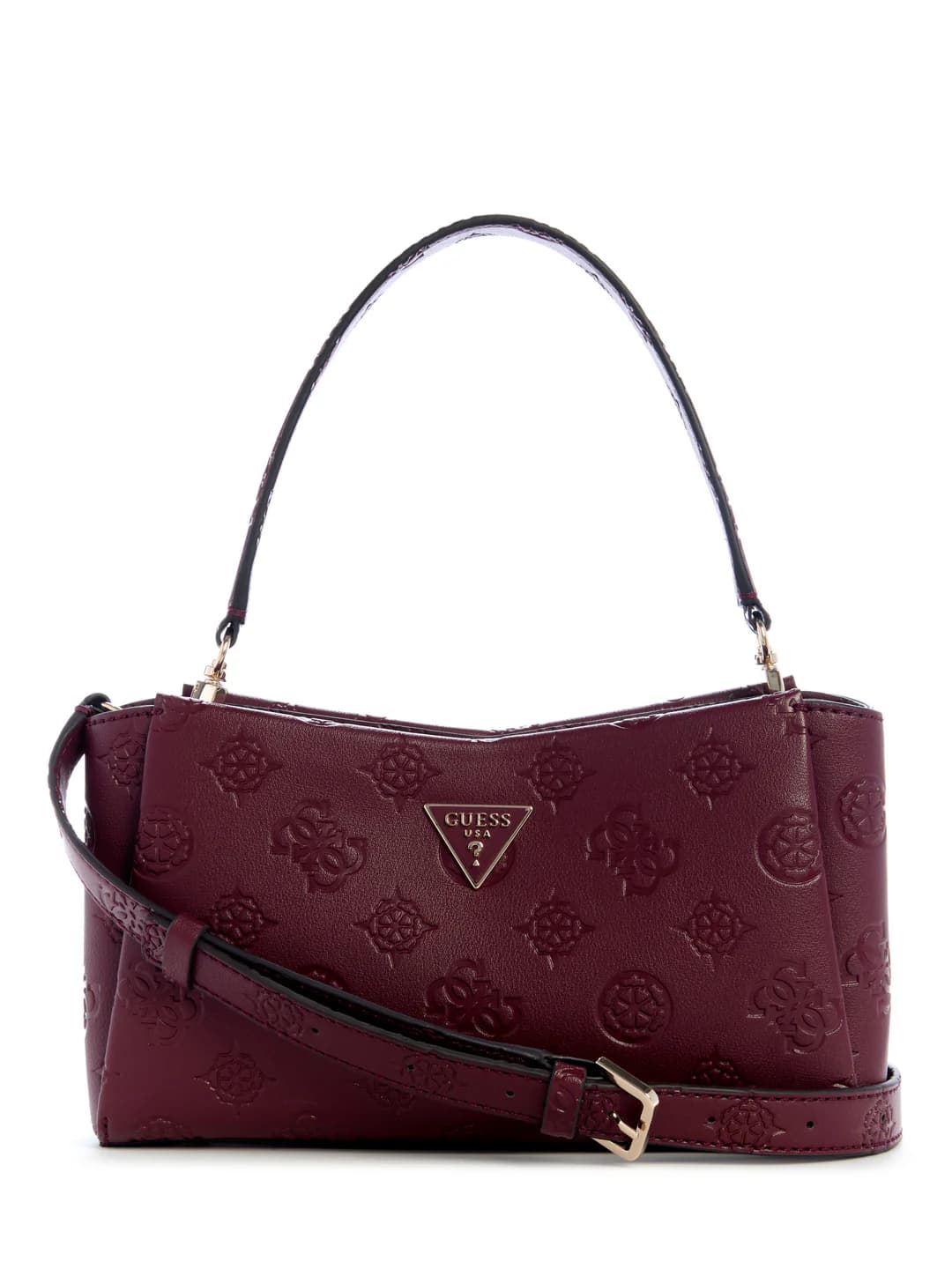 Women's Red Logo Embossed Monogram Tisha Crossbody Bag