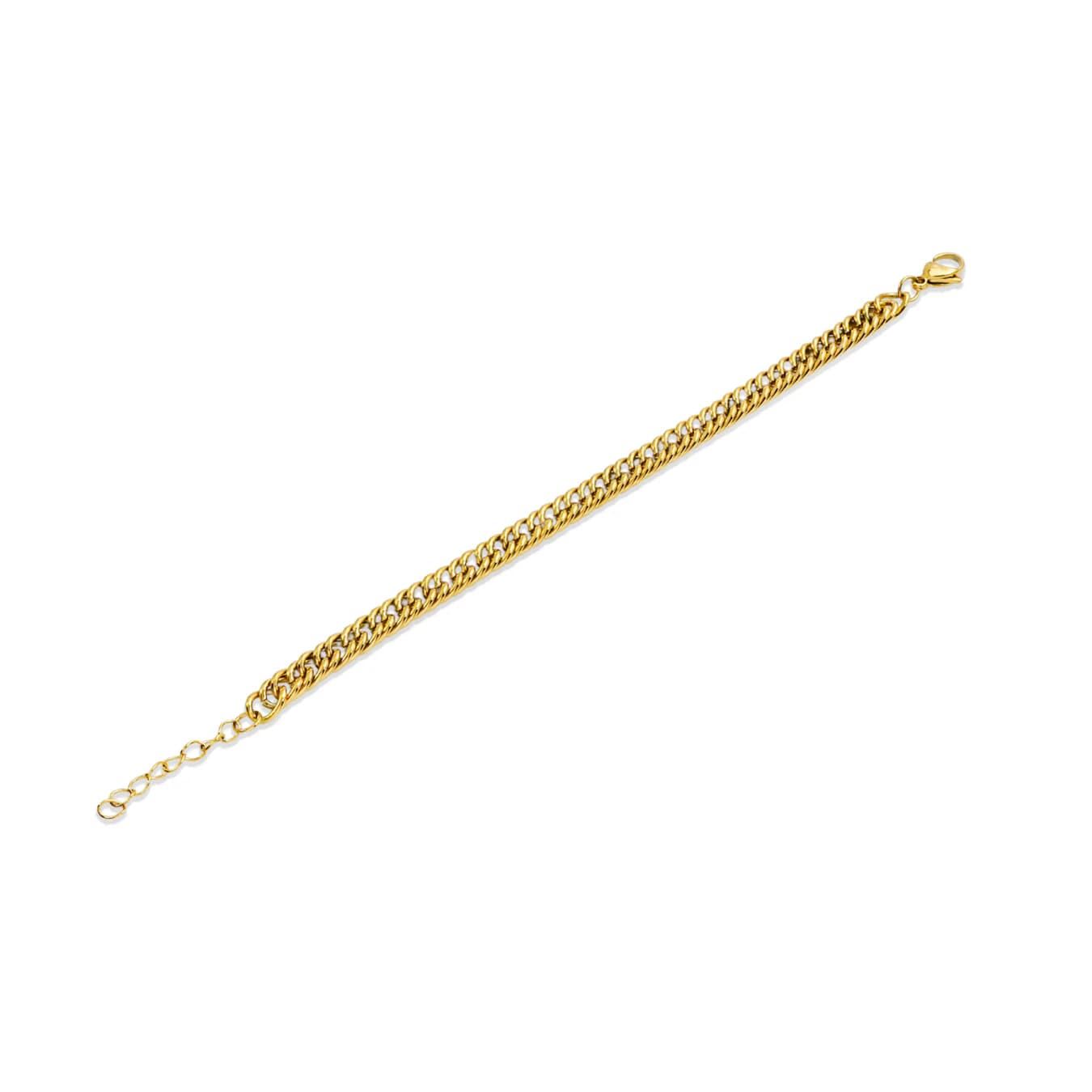 Men's Gold Raw Edge Chain Bracelet
