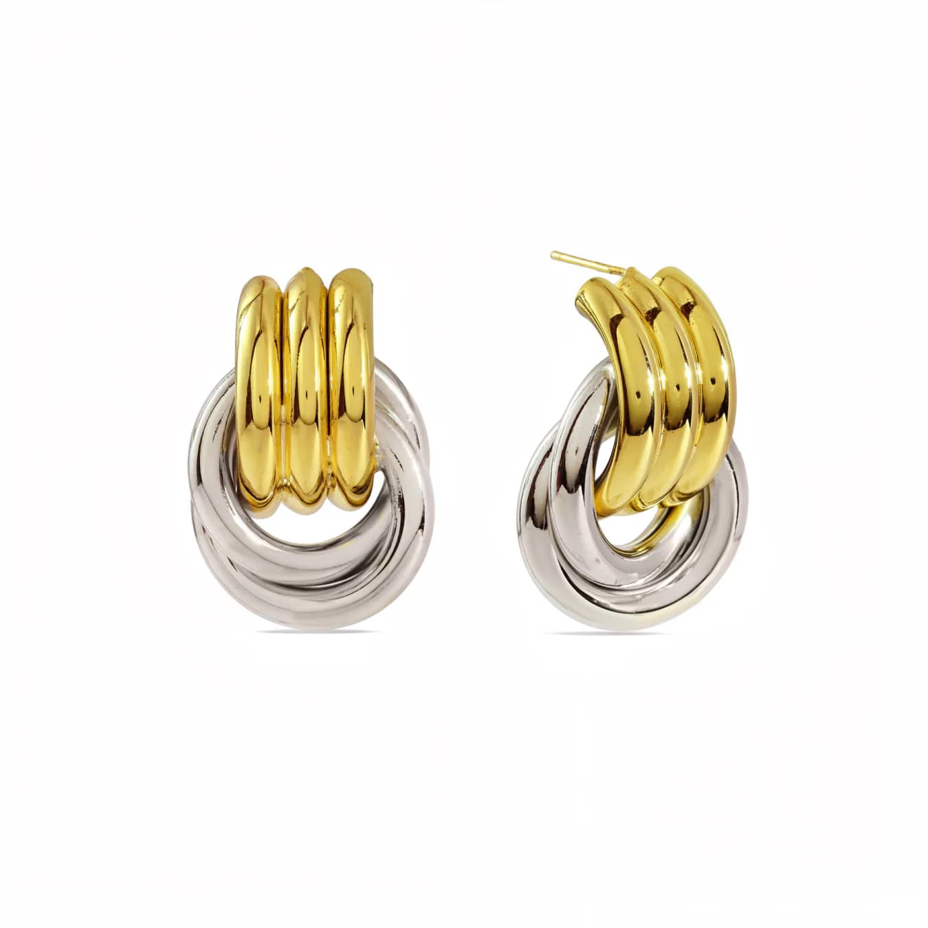 Women's Multicolor Fusion Link Hoops