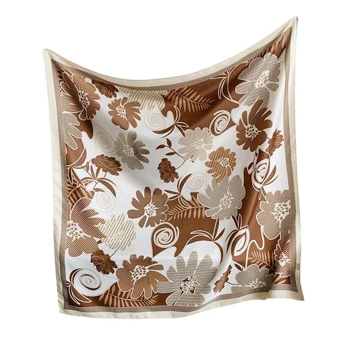 Women's Multicolor Printed Satin Scarf