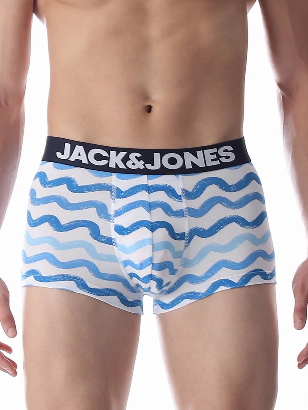 Men's Blue Casual Printed Trunk