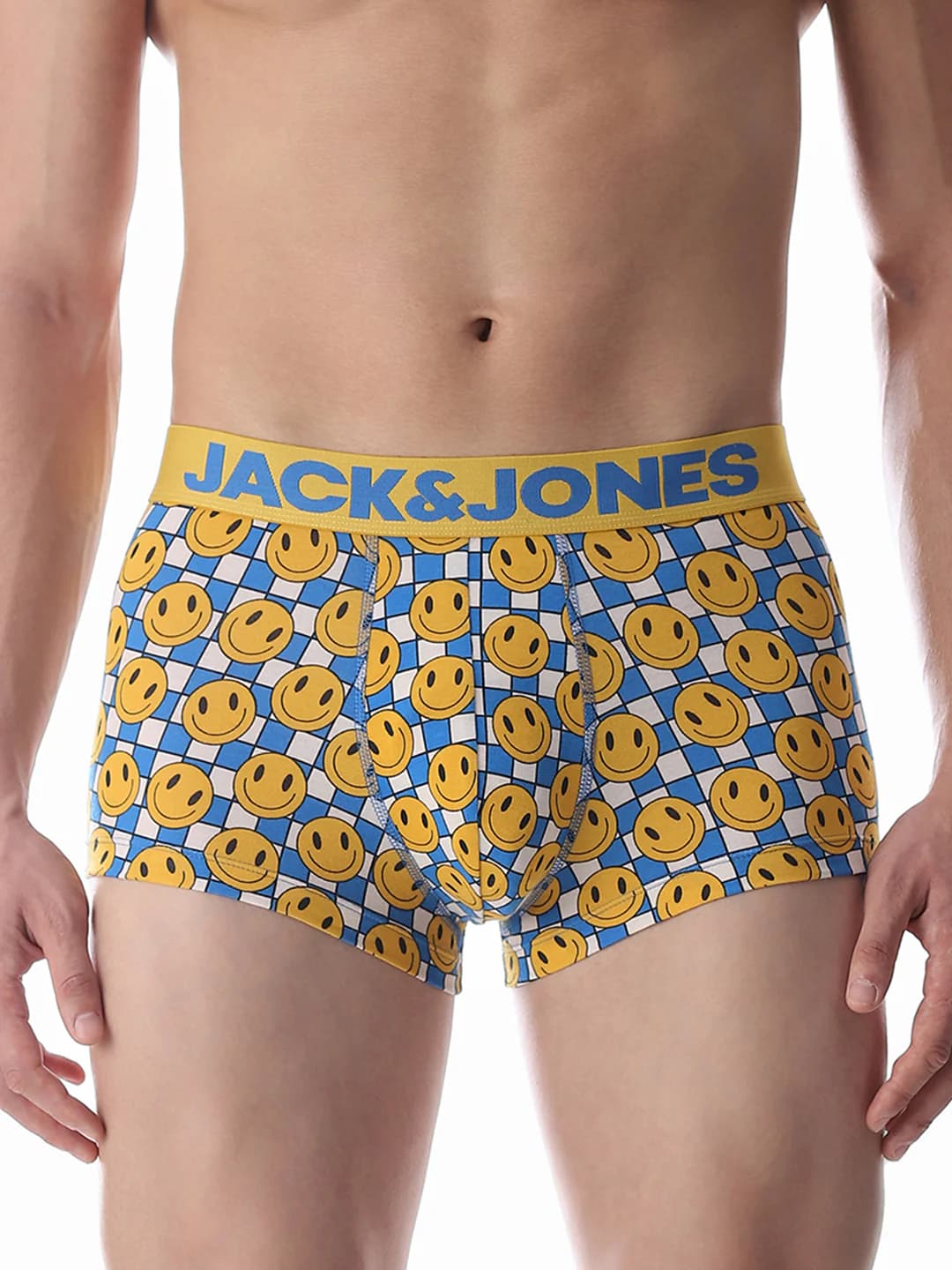 Men's Yellow Casual Printed Trunk