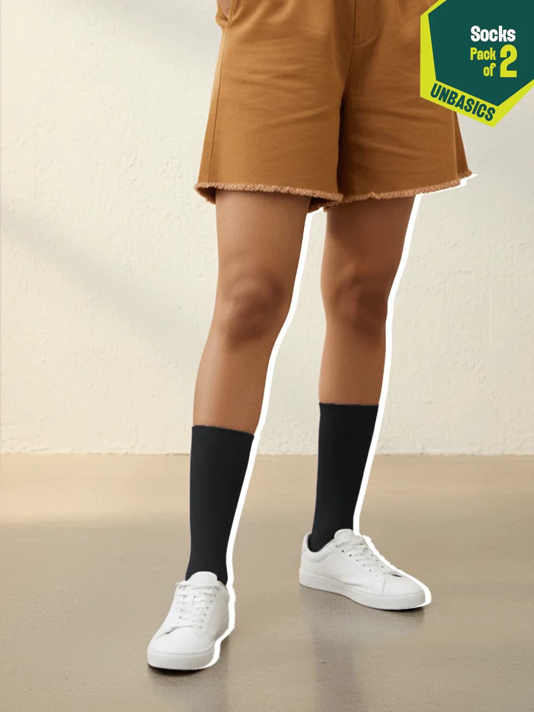 Unisex Multicolor Spade Crew Length Socks - 100% Organic Cotton - Pack of 2