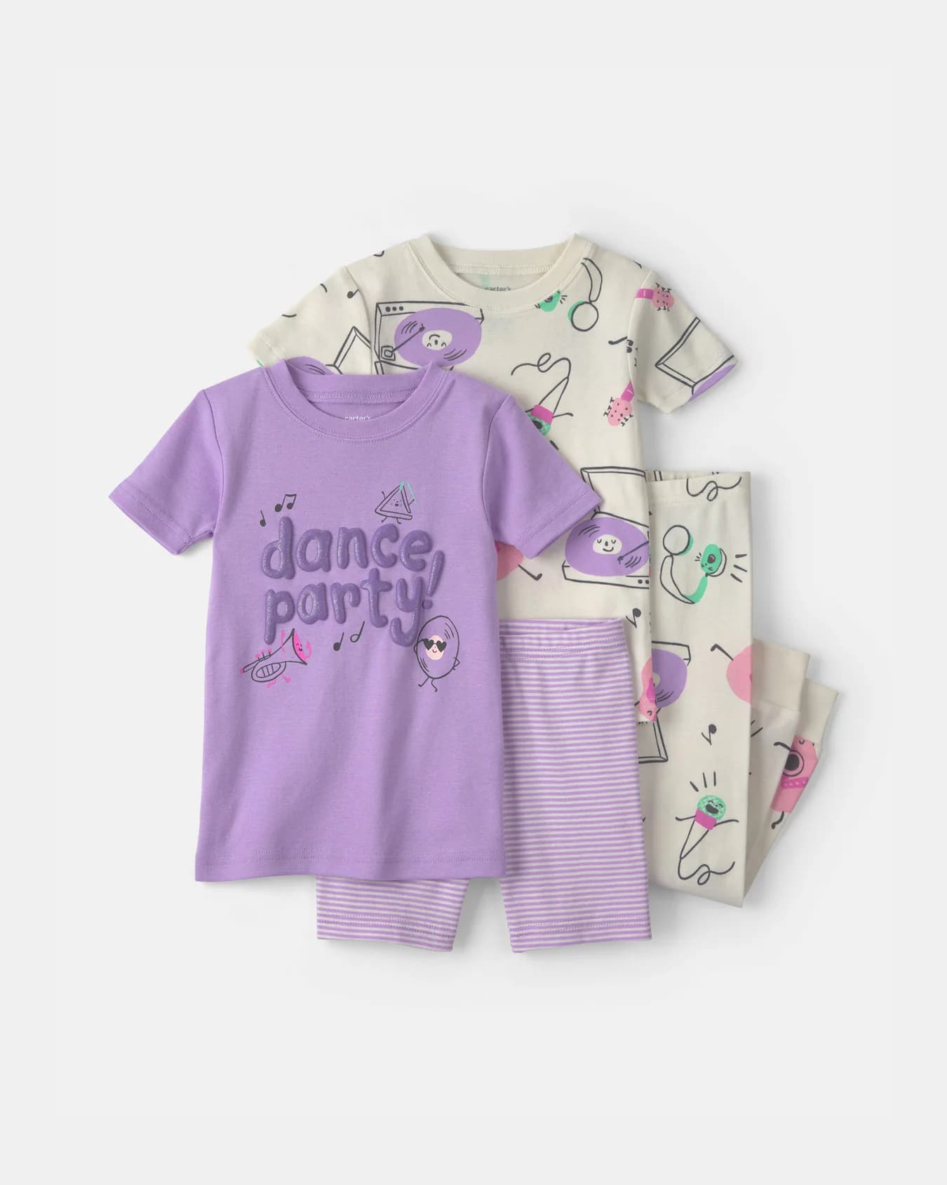 Baby Girl Assorted Dance Party 100% Cotton 4-Piece Set