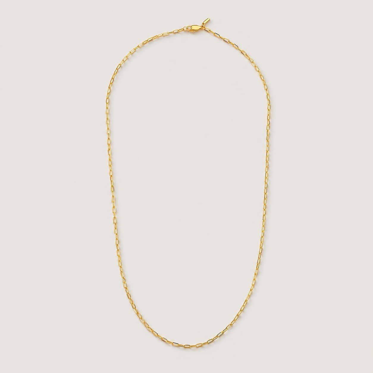 Men's Anchor Gold Minimal Link Chain Necklace in Gold Tone