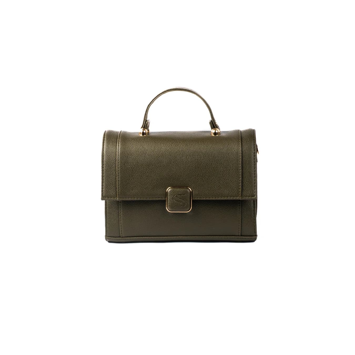 Women's Green Textured Non-Padded Vegan Leather Finish Sling Bag