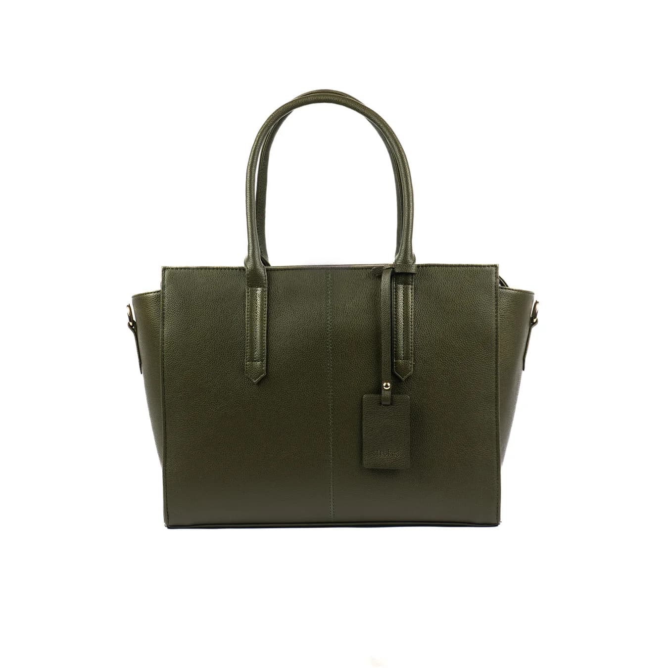 Women's Green Textured Non-Padded Vegan Leather Finish Tote Bag