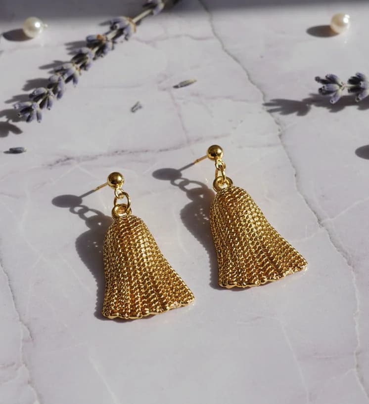 Women's and Girls Gold Tone Chain Tassel Drop Earrings