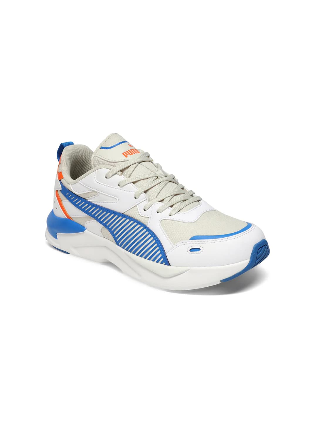 Unisex Alpine Snow-White-Hyperlink Blue Nexstep Everyday Low-Top Round Toe Running Sneakers