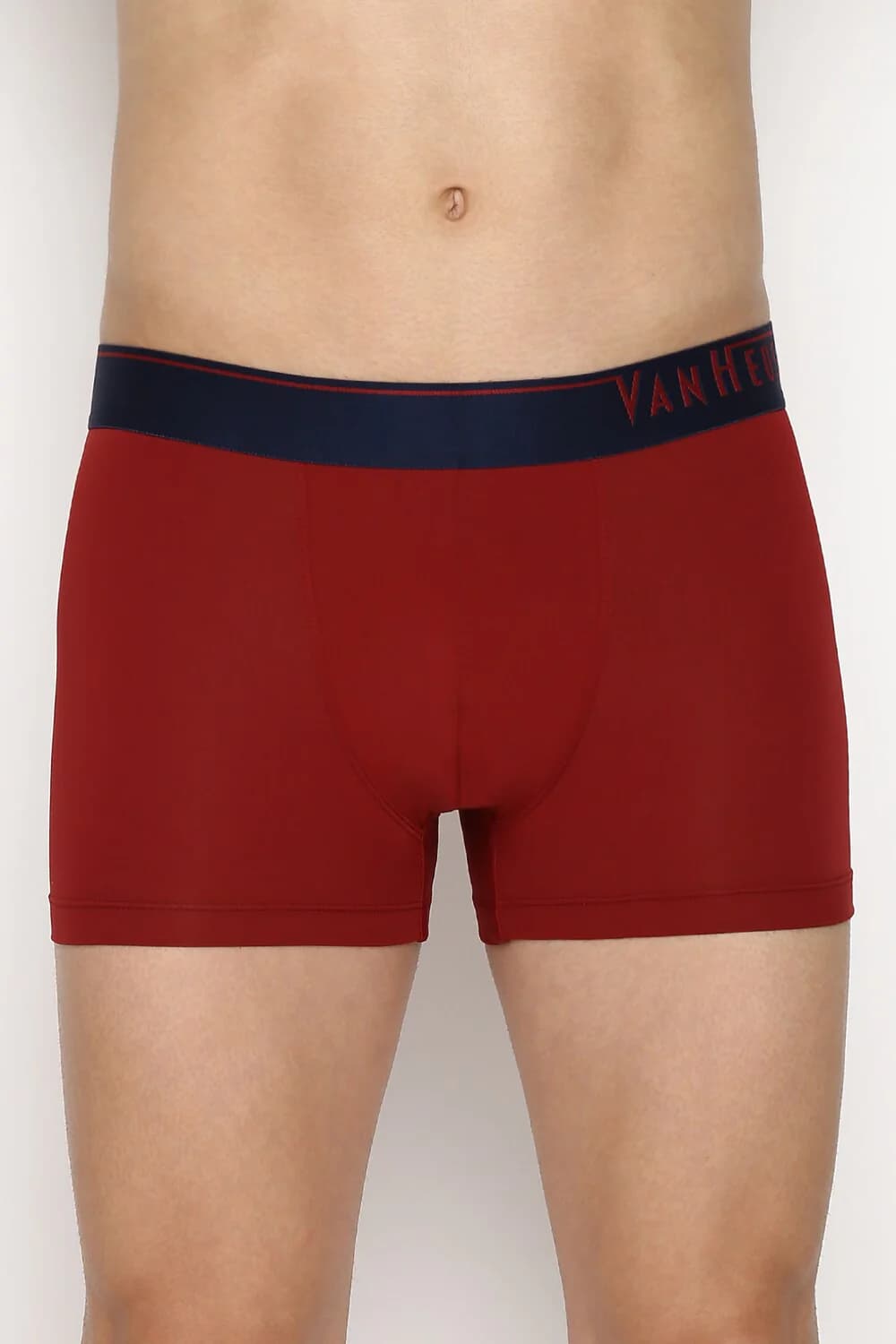 Men's Red Tomato Solid 4 Way Stretch Body Defining Fit Trunks