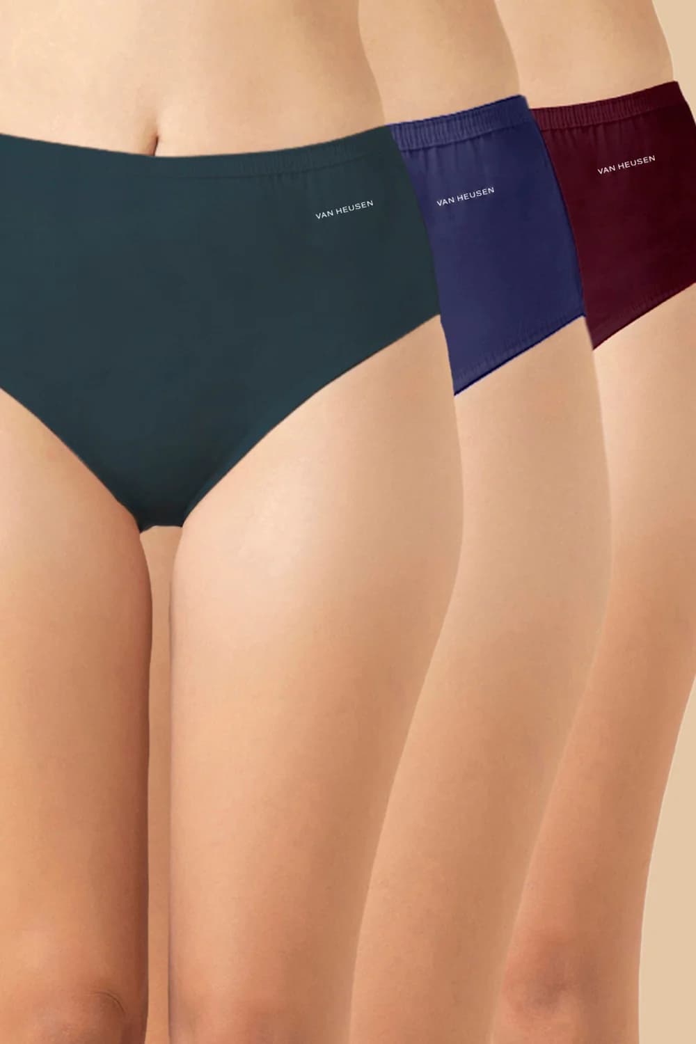 Women's Multicolor Solid Solid Anti Bacterial No Marks Waistband Hipster Panty - Pack of 3