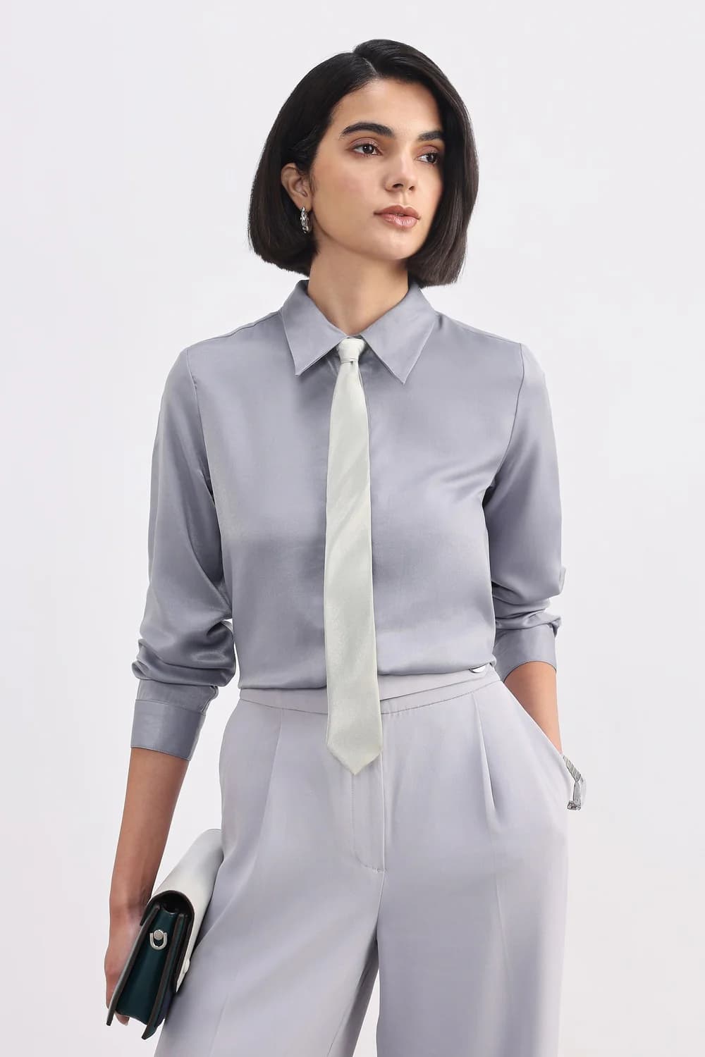 Women's Purple Formal Regular Fit Rayon Full Sleeves Shirt