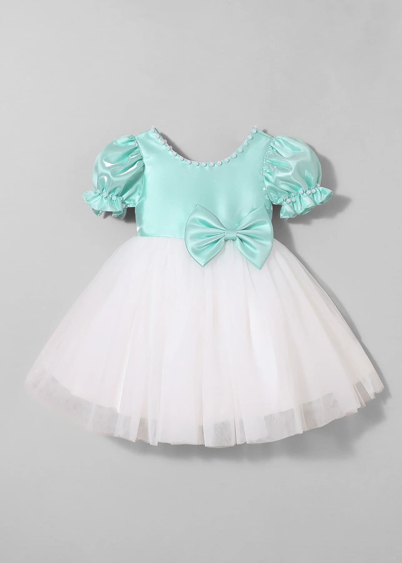 Girls Multicolor Party Applique Fit & Flared Dress