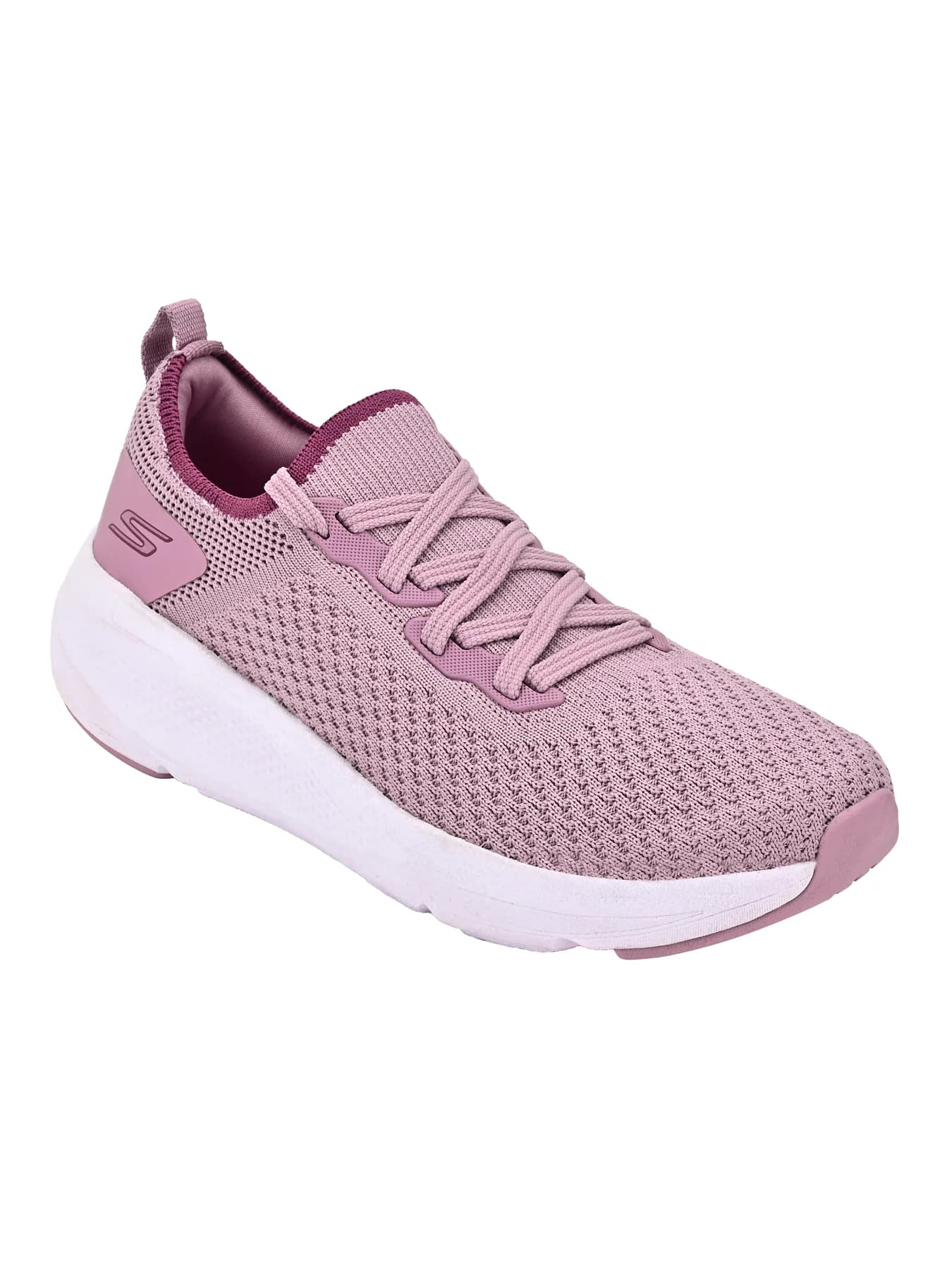 Women's Pink Go Run Elevate Round Toe Slip-On Mesh Running Shoes