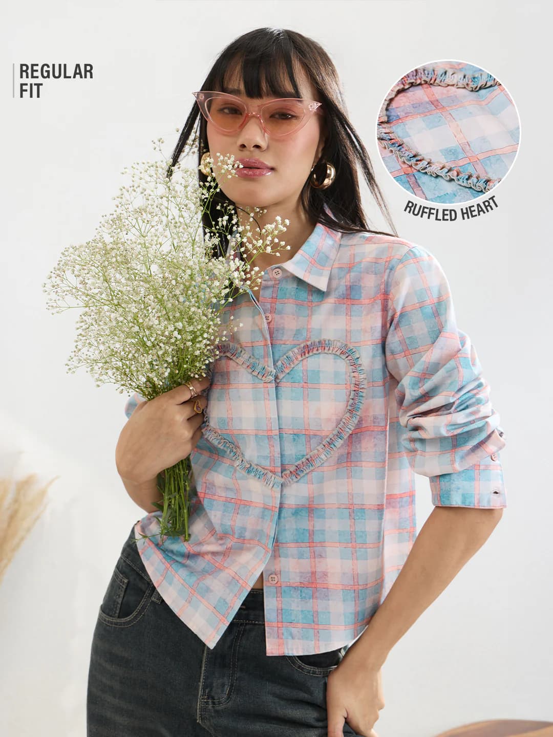 Women's Multicolor Casual Regular Fit Checked Full Sleeves Shirt