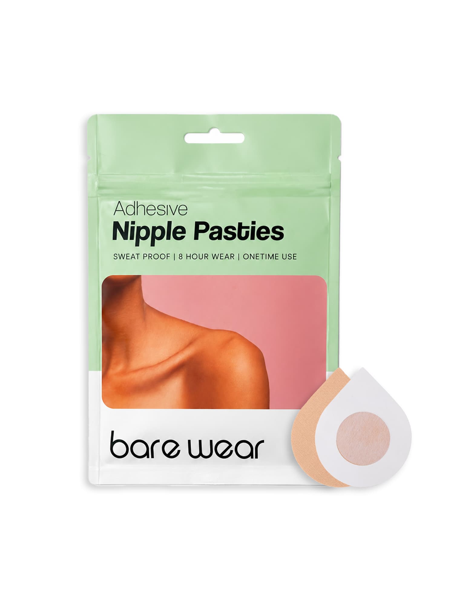 Women's Beige Nipple Pasties Complete Coverage Sweatproof Waterproof - 5 Pairs