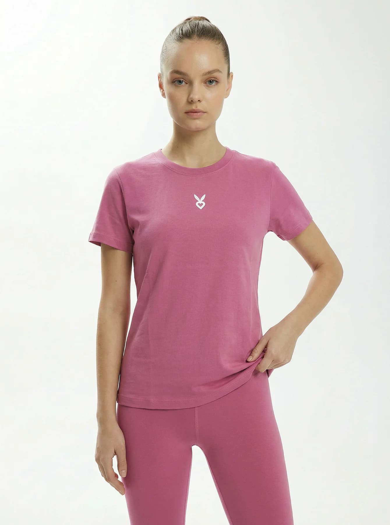 Women's Pink Casual Regular Fit Printed Half Sleeves Tshirt