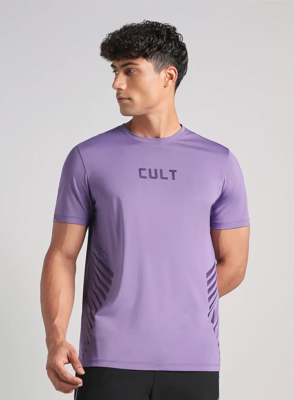Men's Purple Contour Vent Training Tshirt