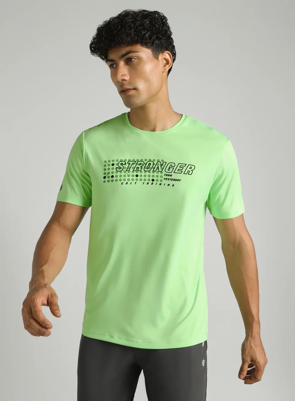 Men's Green Train Stronger Tshirt