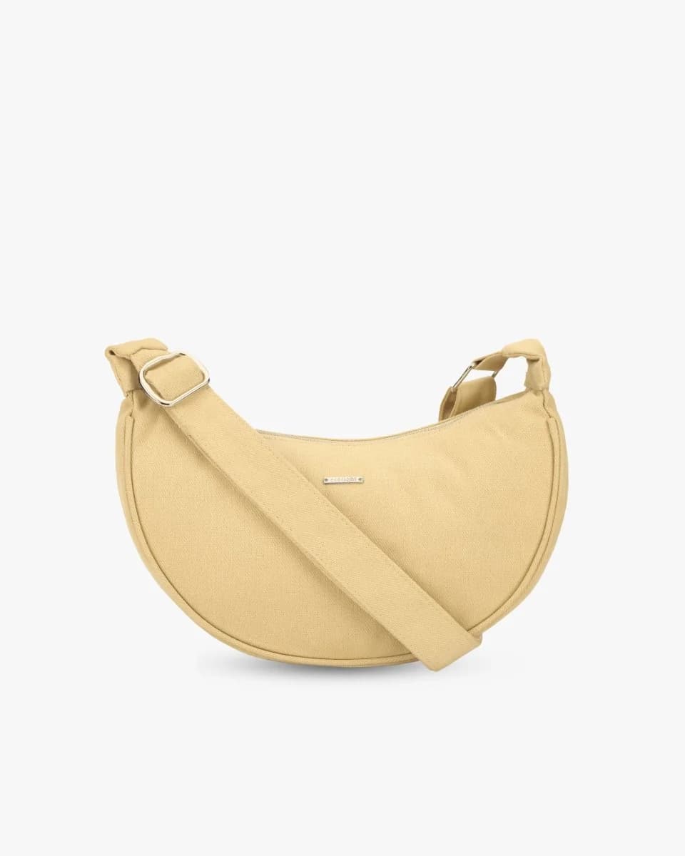Women's Beige Casual Printed Baesic Sling Bag