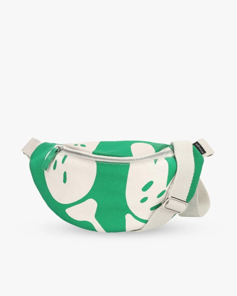 Unisex Green Casual Printed Oshibana Fanny Bag