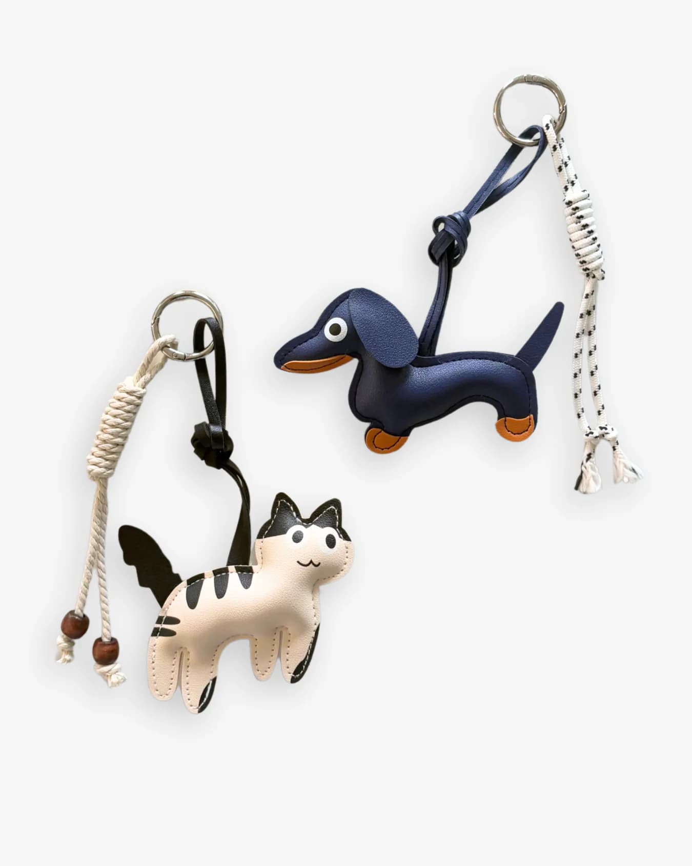 Women's Multicolor Casual Printed Whiskers & Dash Bag Charm