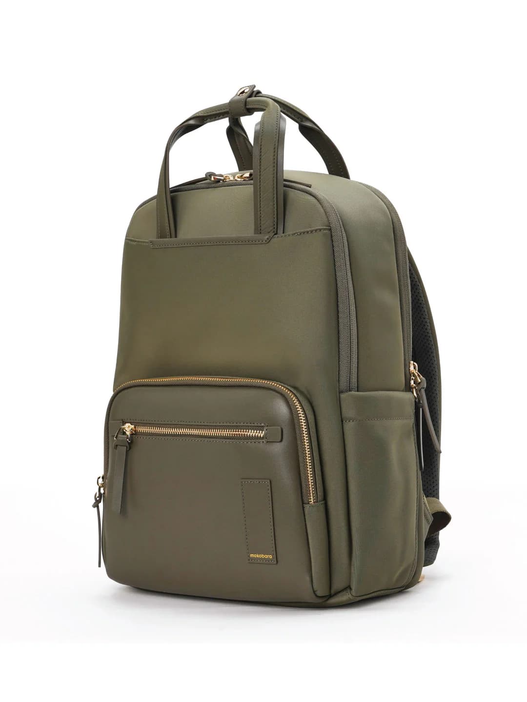 Unisex Olive Nylon Top Handle The Sundae Backpack