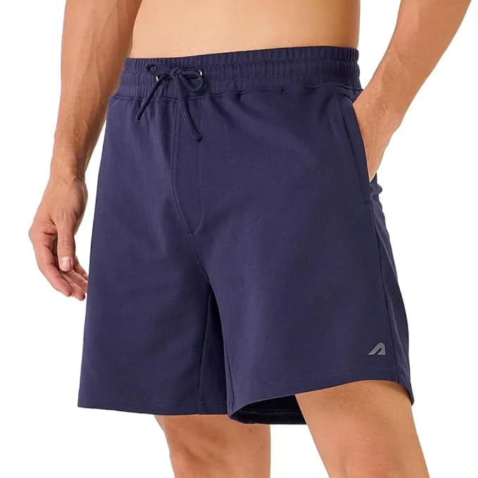Men's Black Sports Solid Regular Fit Gym Shorts