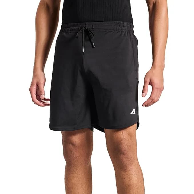 Men's Black Sports Solid Workout Lightweight Breathable Shorts