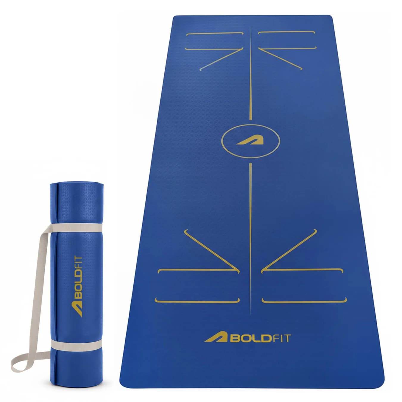 Unisex Blue 6mm TPE Eco-Friendly Non-Slip Exercise Yoga Mat