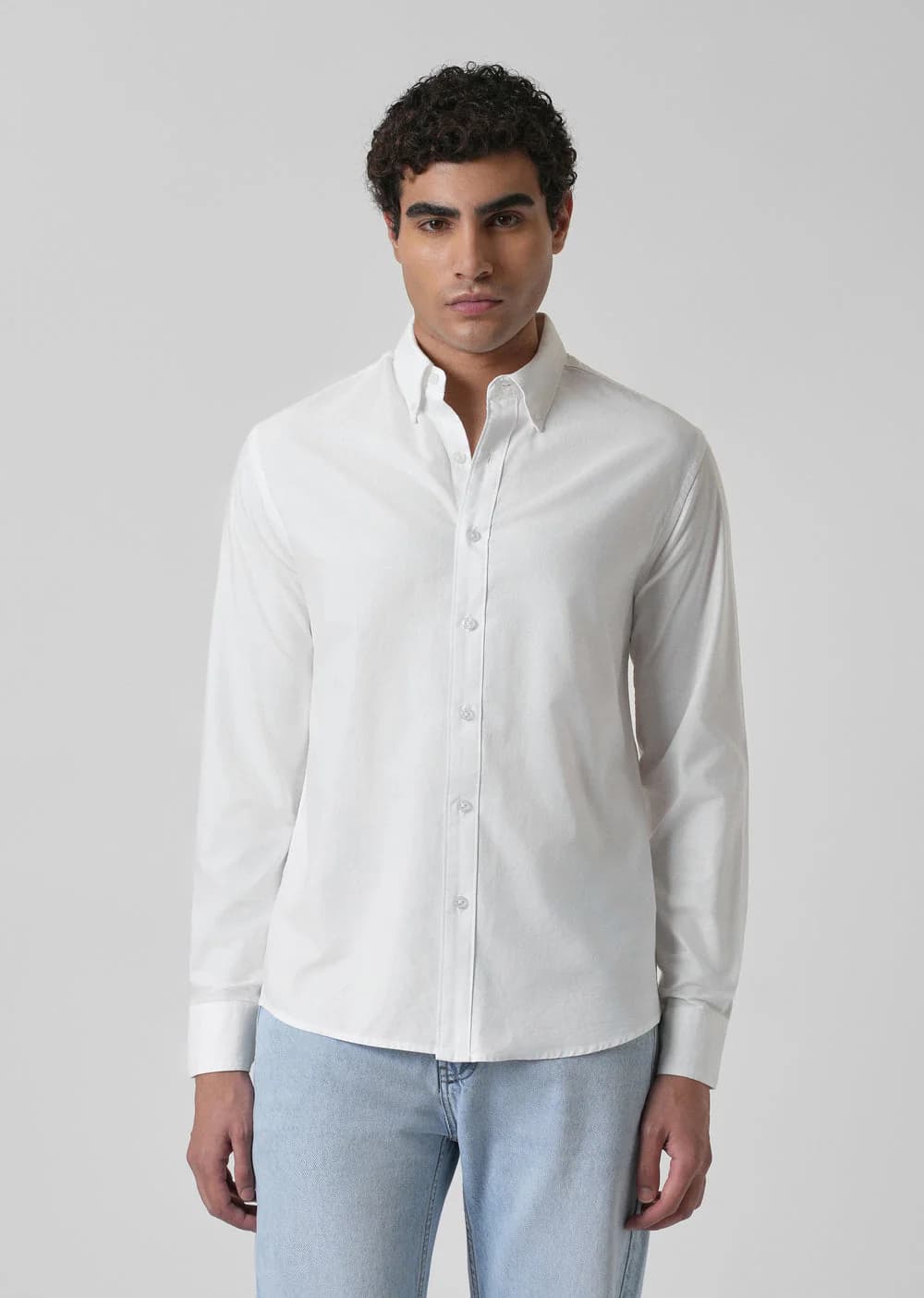 Men's White Casual Full Sleeves Regular Fit Shirt