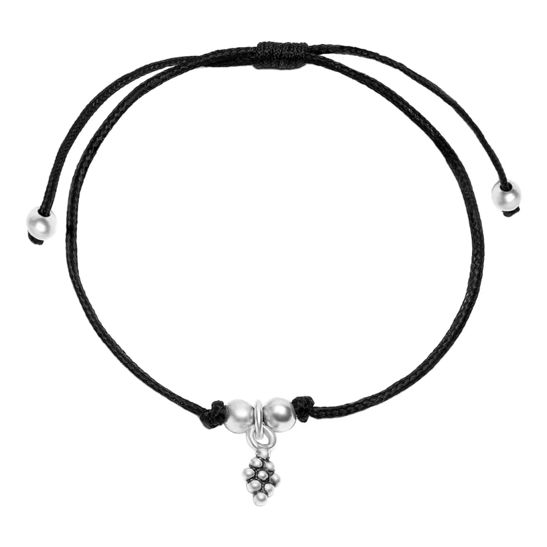 Women's Minimal Rhodium Plated 925 Sterling Silver Thread Anklet