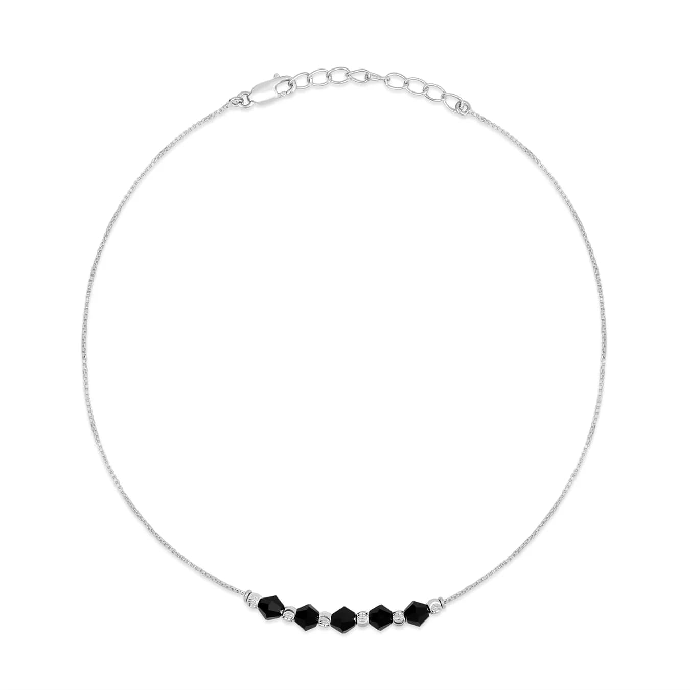 Women's Graceful Whispers Rhodium-Plated 925 Sterling Silver Anklet