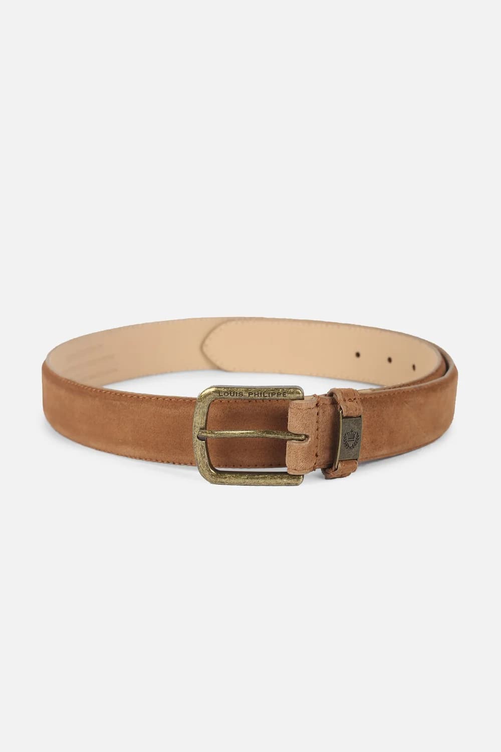 Men's Brown Solid Leather Casual Belt