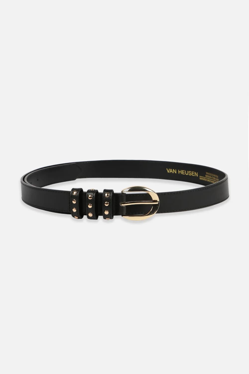 Women's Black Solid Casual Leather Belt