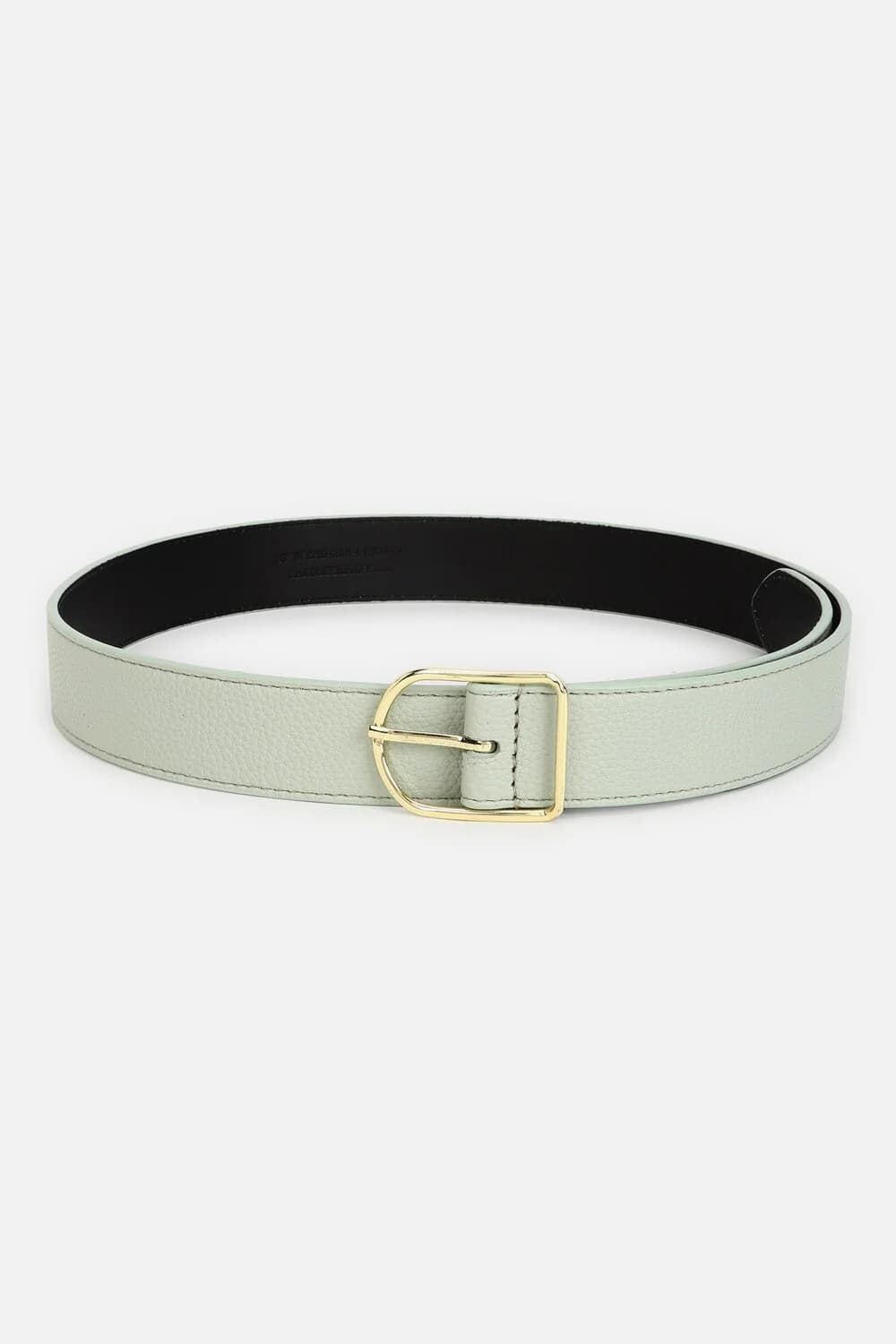 Women's Green Textured Leather Belt