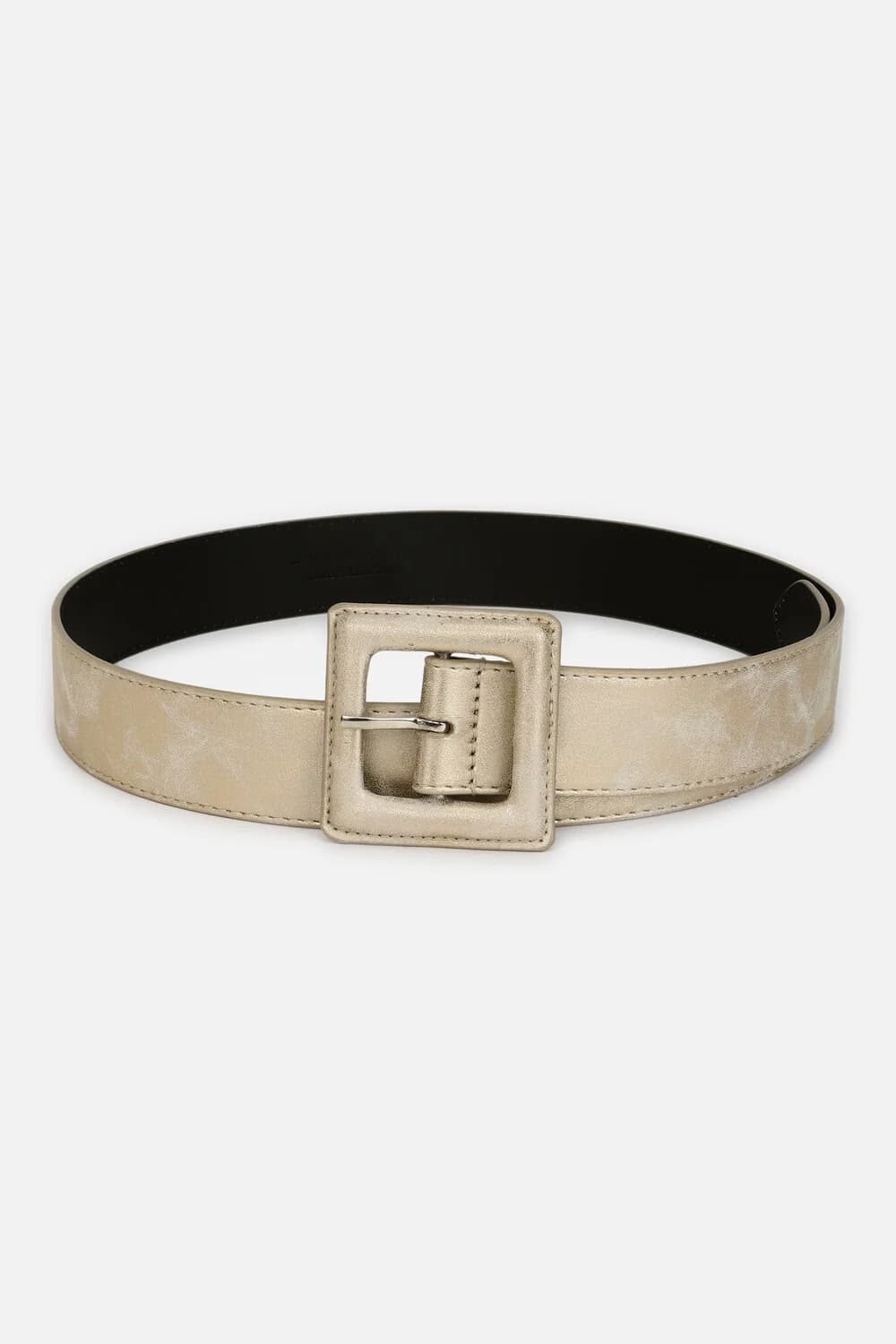 Women's Gold Print Leather Belt