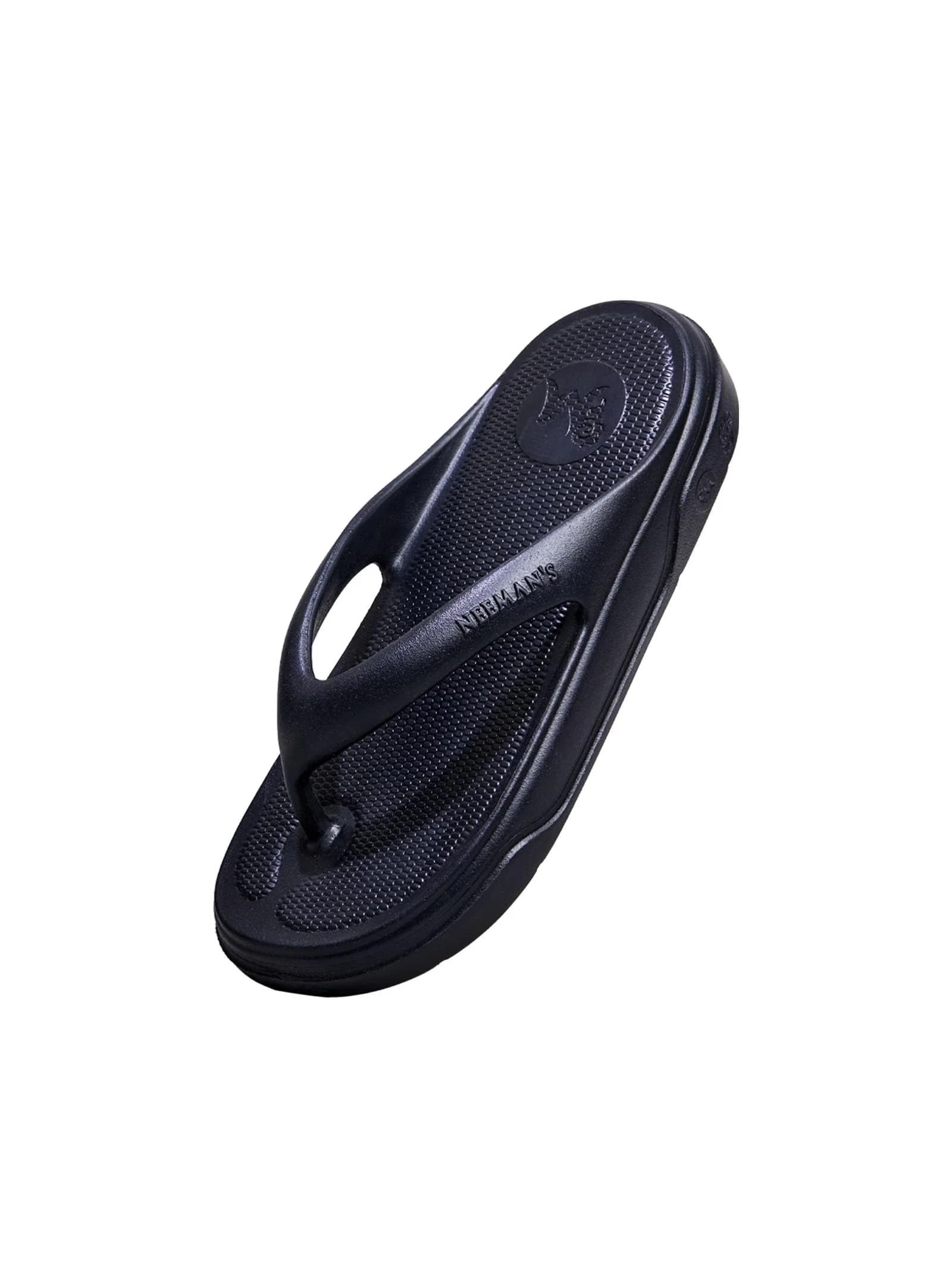 Unisex Black Powered by CushyVerse Technology for Ultimate Cushioning - Bounce and All-Day Comfort Cushers Flip-Flops