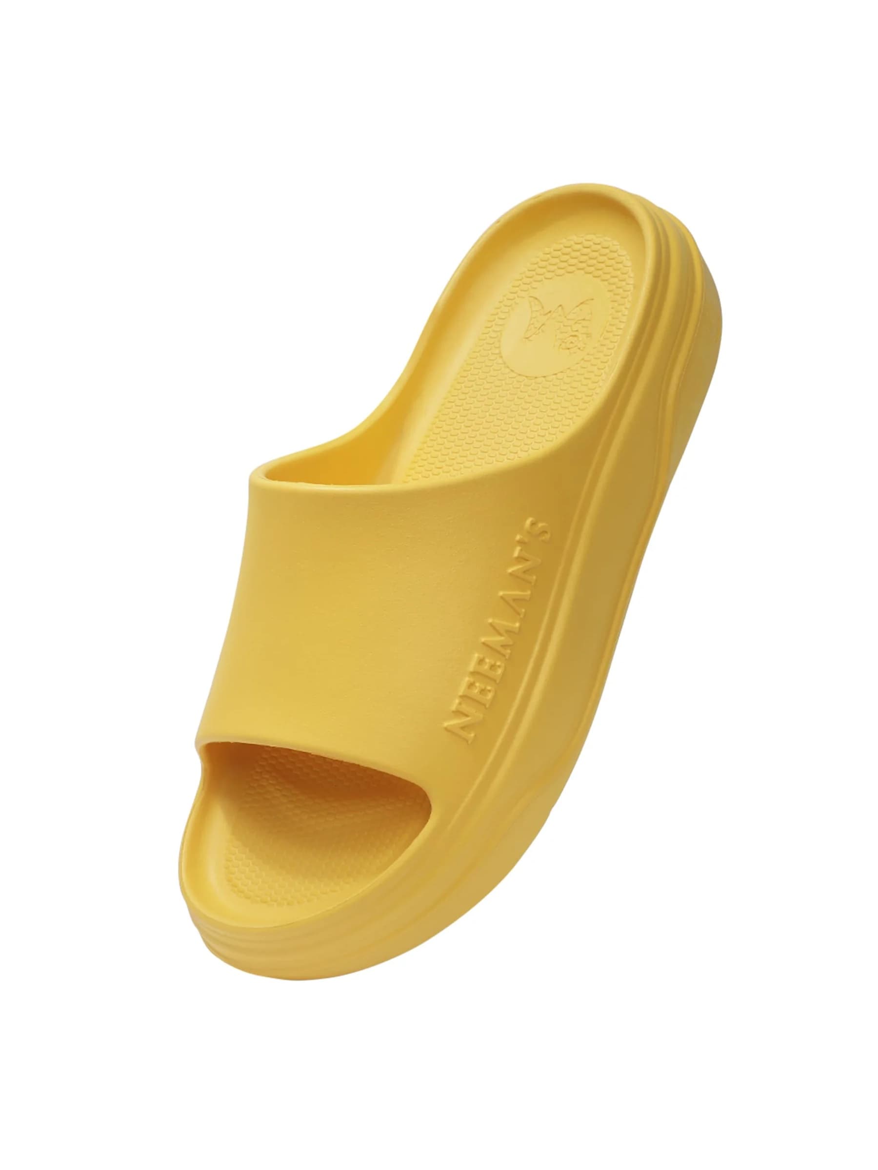 Unisex Yellow Bounce Back Soft Cushioning Slipper for Daily Use Cushers Slides