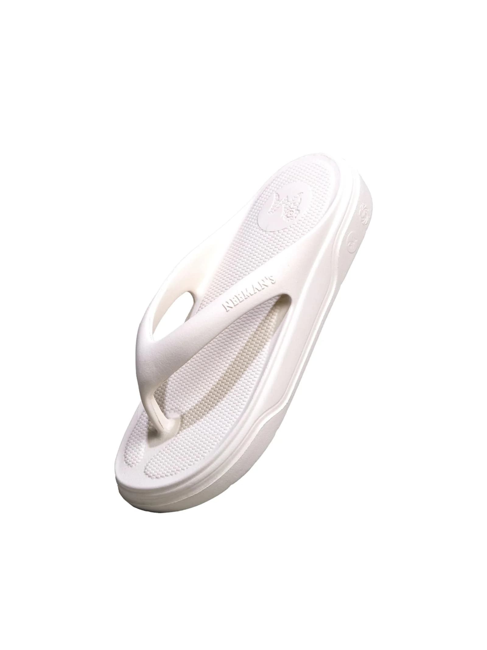 Unisex Cream Powered by CushyVerse Technology for Ultimate Cushioning - Bounce and All-Day Comfort Cushers Flip-Flops