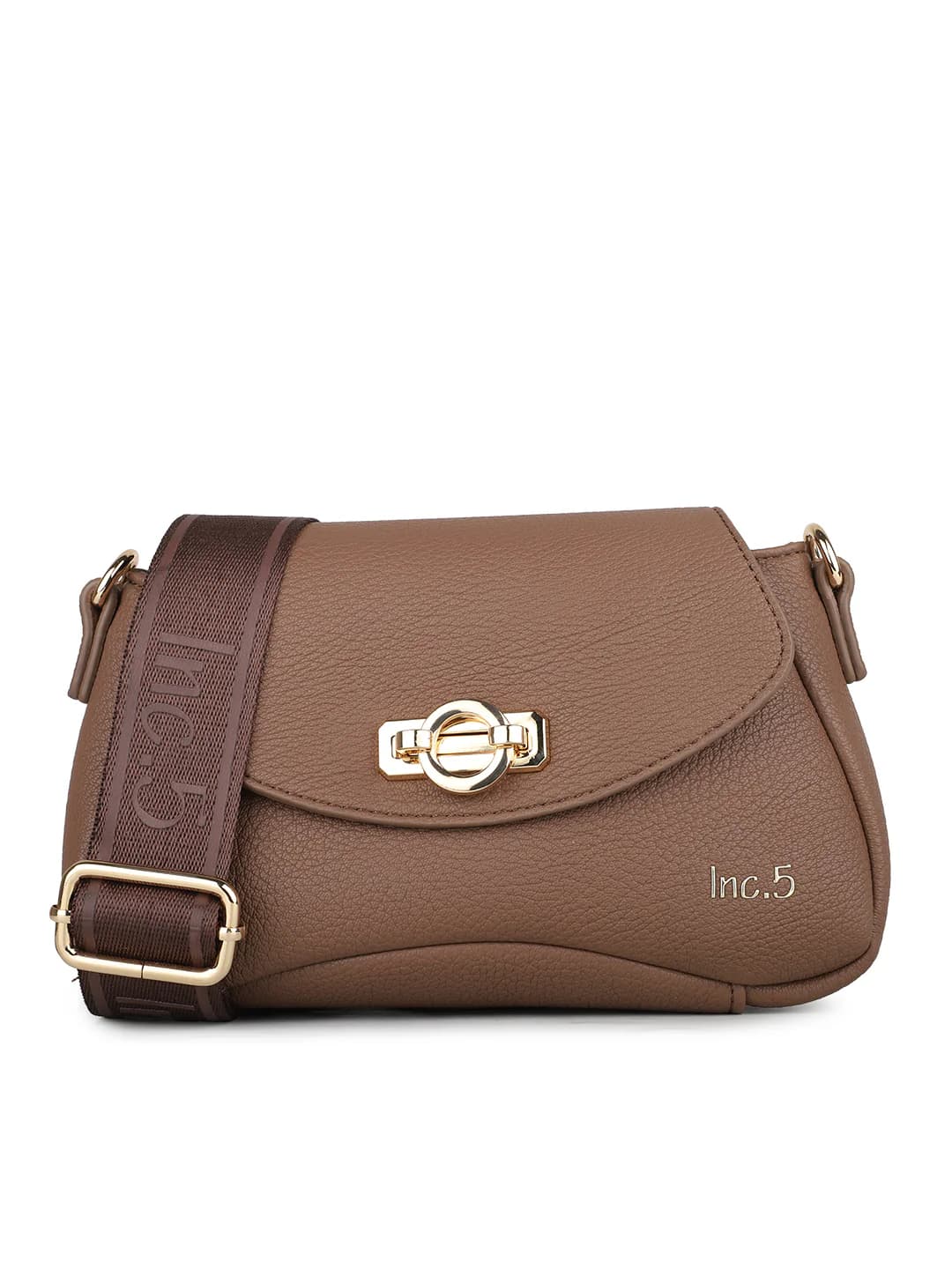 Women's Brown Textured Casual Sling Bag