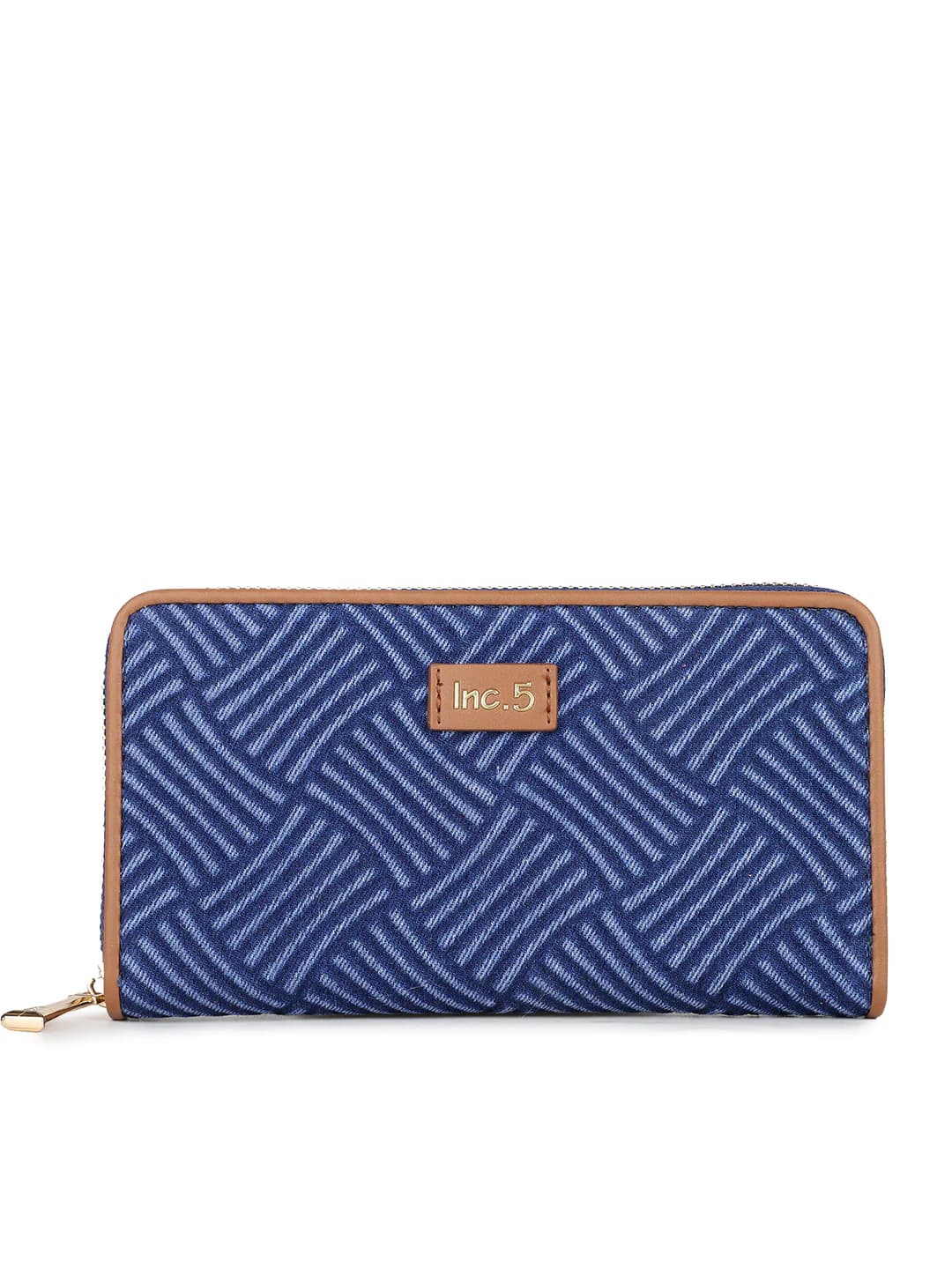 Women's Blue Textured Party Two Fold Wallet