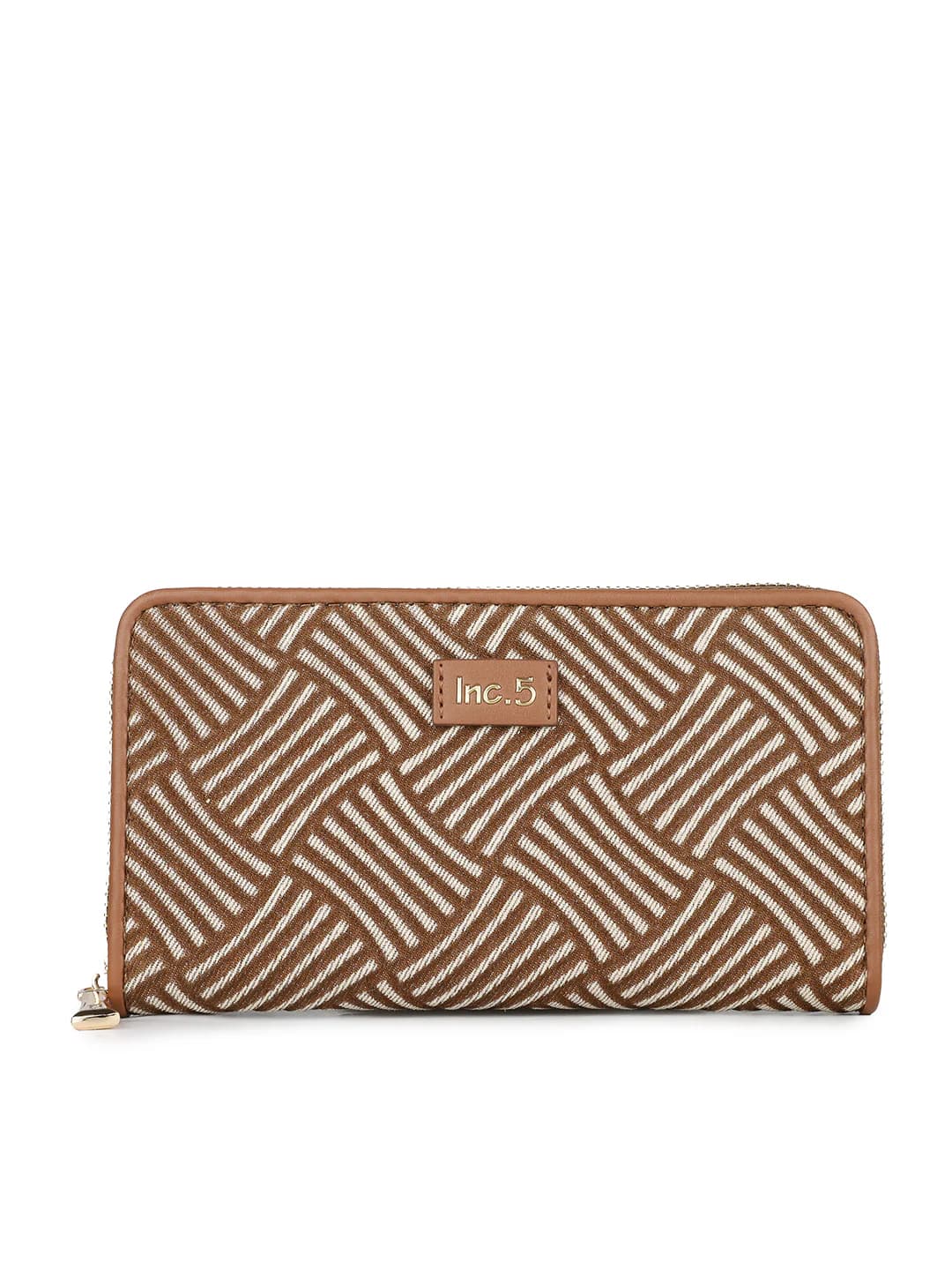 Women's Brown Textured Party Two Fold Wallet