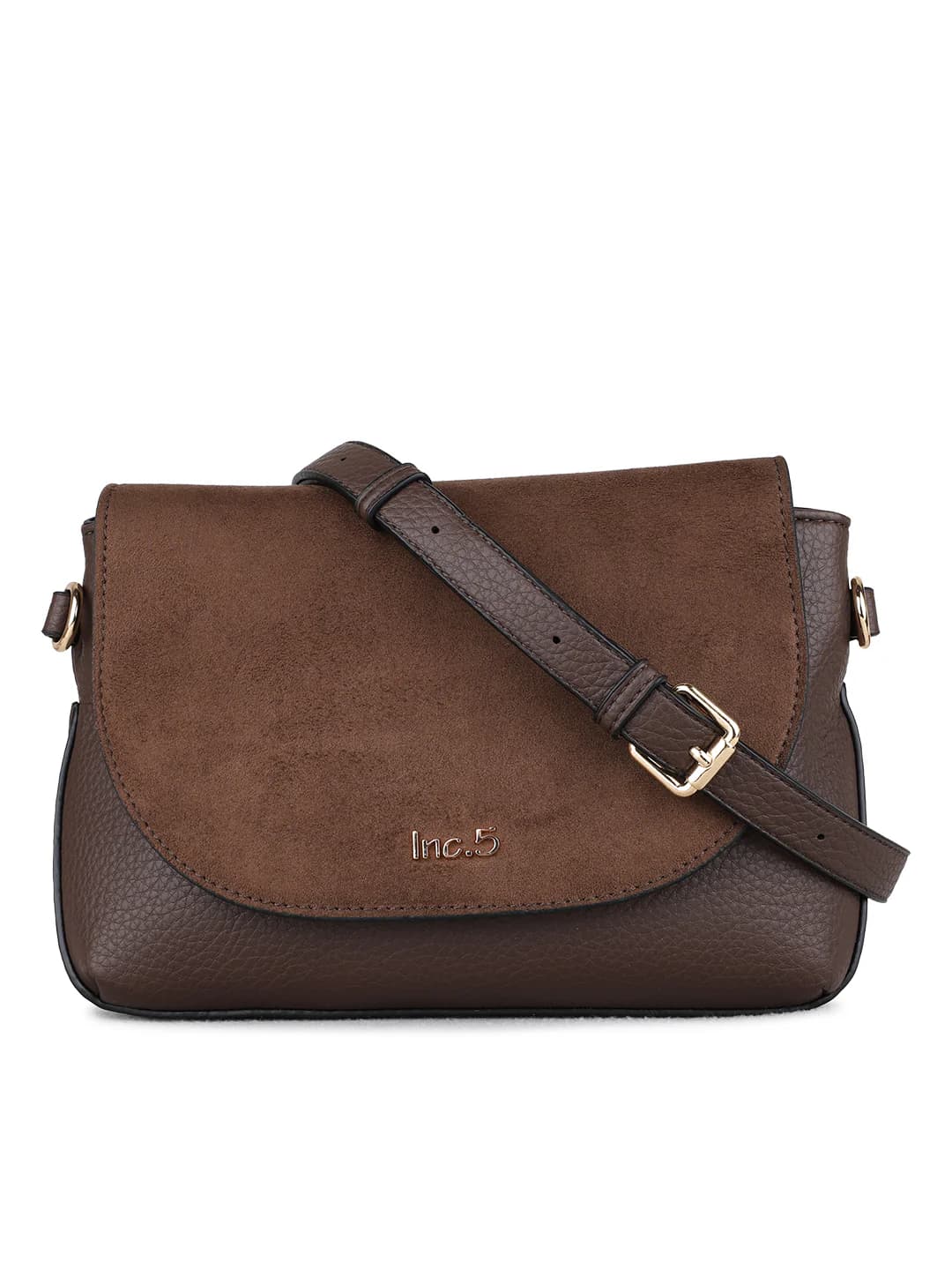 Women's Brown Textured Casual Sling Bag