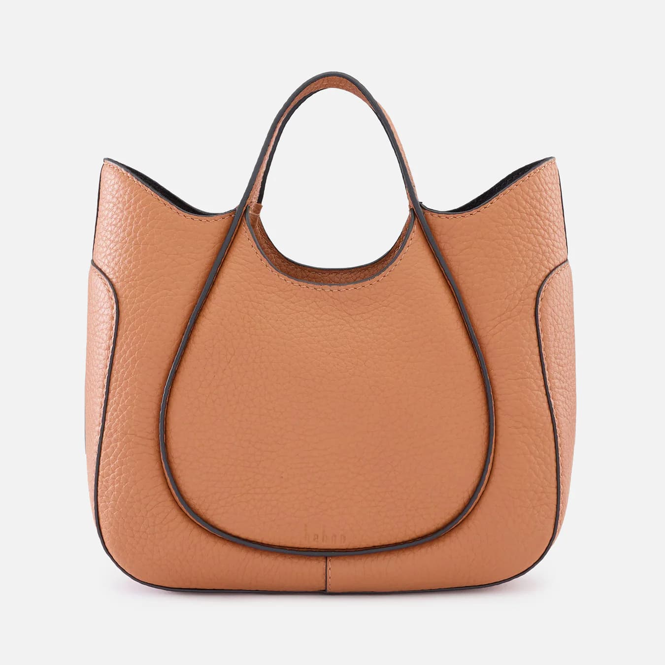 Women's Pink Solid Leather Katrina Mini Tote Wave Pebble Crossbody Bag
