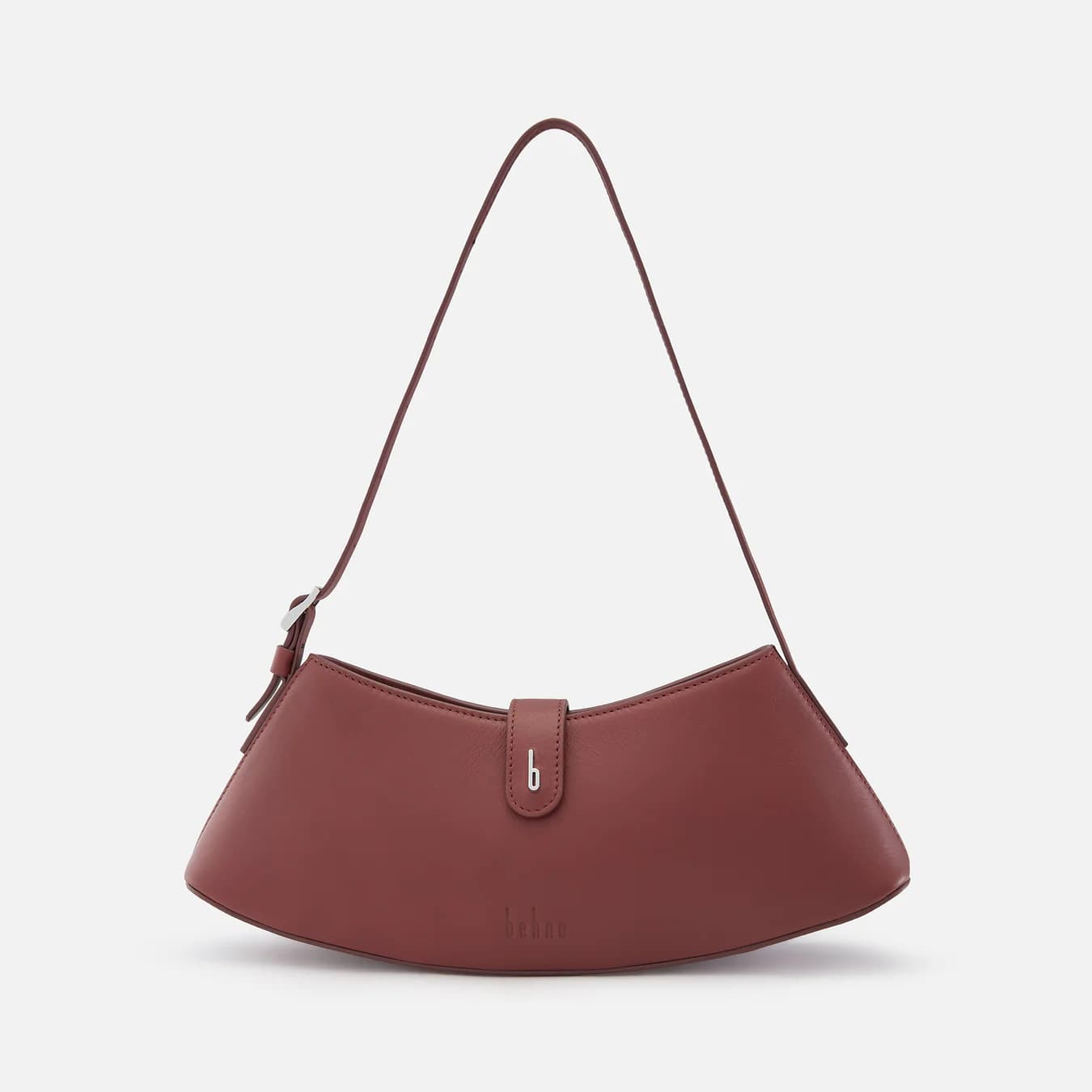 Women's Red Solid Leather Ruth Mini Nappa Brick Shoulder Bag