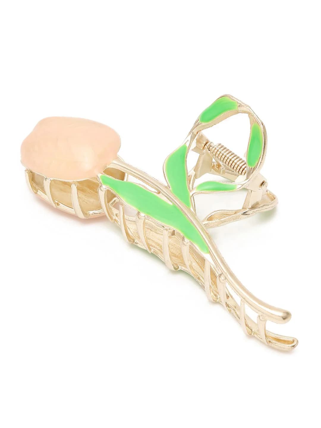 Women's Pink Tulip Flower Claw Clip